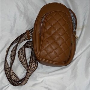 Brown Quilted Women's Bag